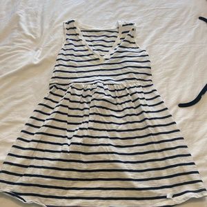 White and blue maternity top